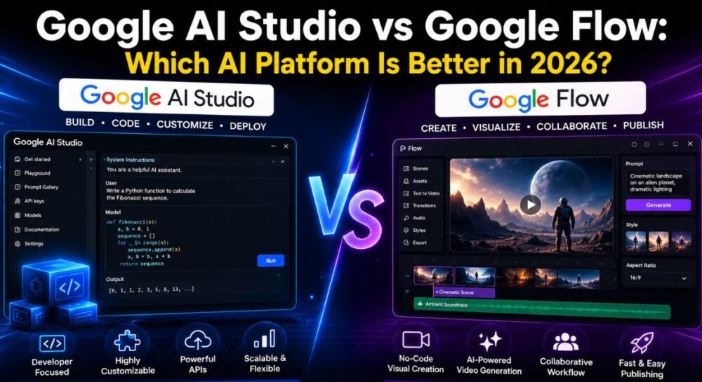 Google AI Studio vs Google Flow Which AI Platform Is Better in 2026
