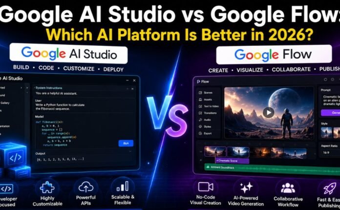 Google AI Studio vs Google Flow Which AI Platform Is Better in 2026