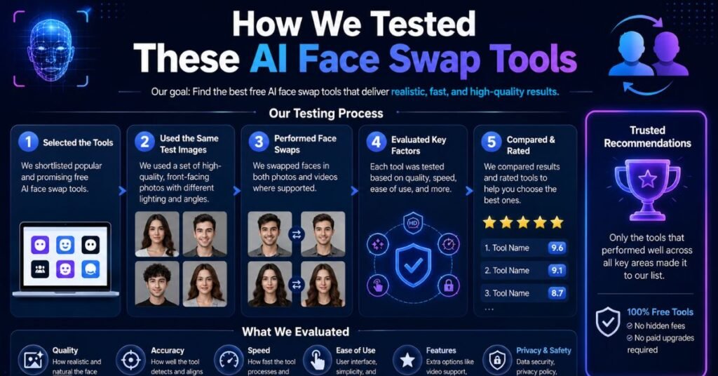 How We Tested These AI Face Swap Tools