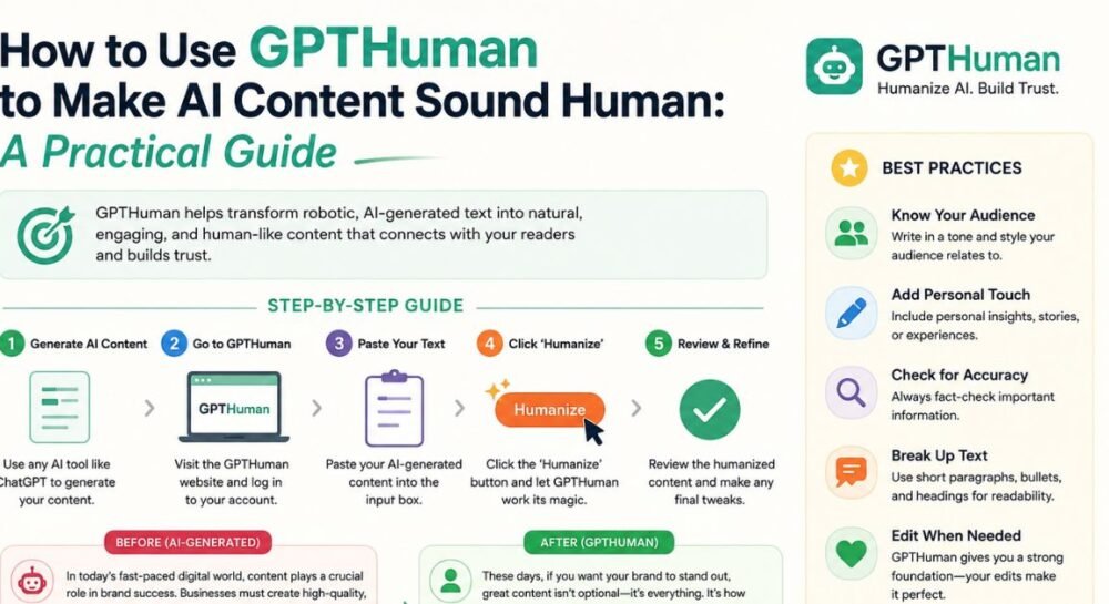 How to Use GPTHuman to Make AI Content Sound Human A Practical Guide