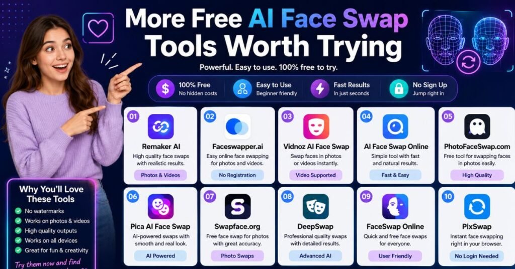 More Free AI Face Swap Tools Worth Trying