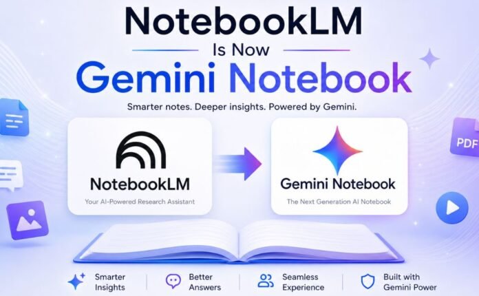 NotebookLM Is Now Gemini Notebook