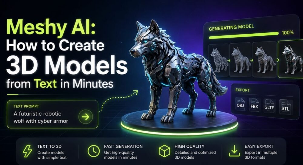 Meshy AI How to Create 3D Models from Text in Minutes